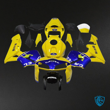 Honda CBR600RR (2005-2006) Camel Yellow & Blue Fairing Kit - Aftermarket ABS Bodywork