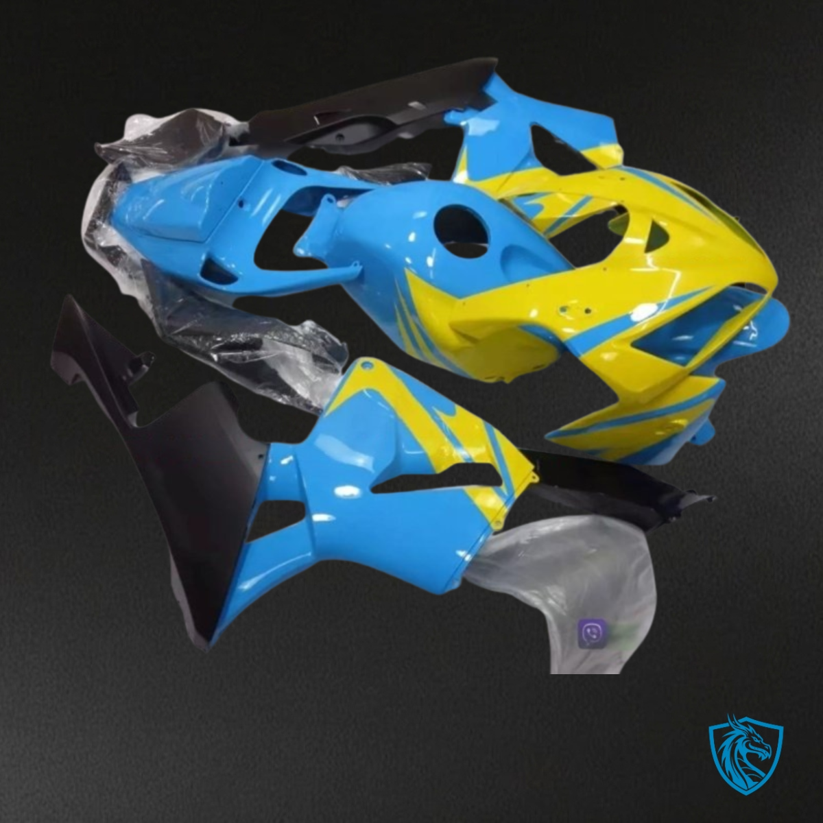 Honda CBR600RR (2005-2006) Glossy Blue & Yellow - MERGEment Motorcycle Fairings Kit