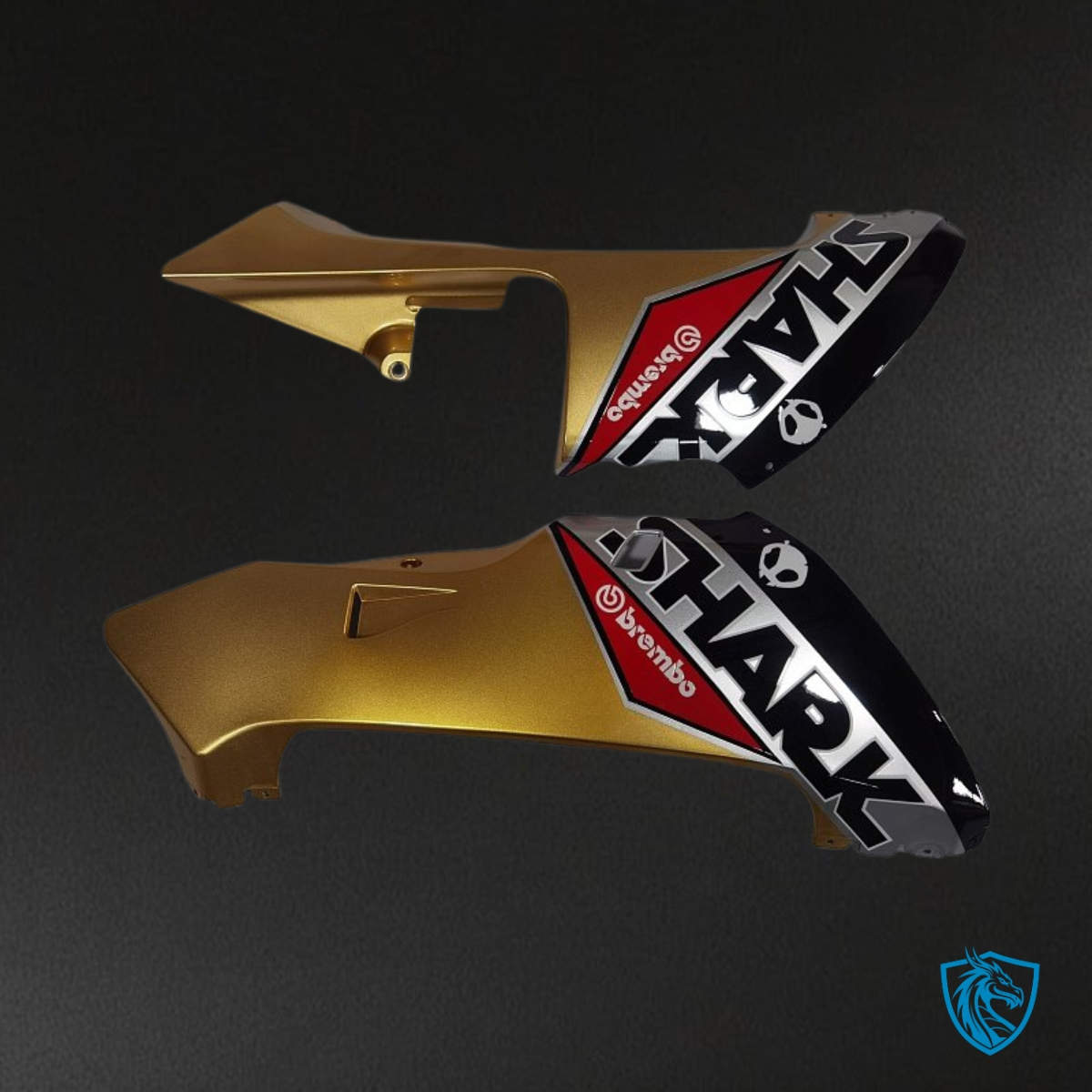 Honda CBR600RR (2005-2006) Blue & Gold Shark Fairing Kit - Aftermarket ABS Bodywork