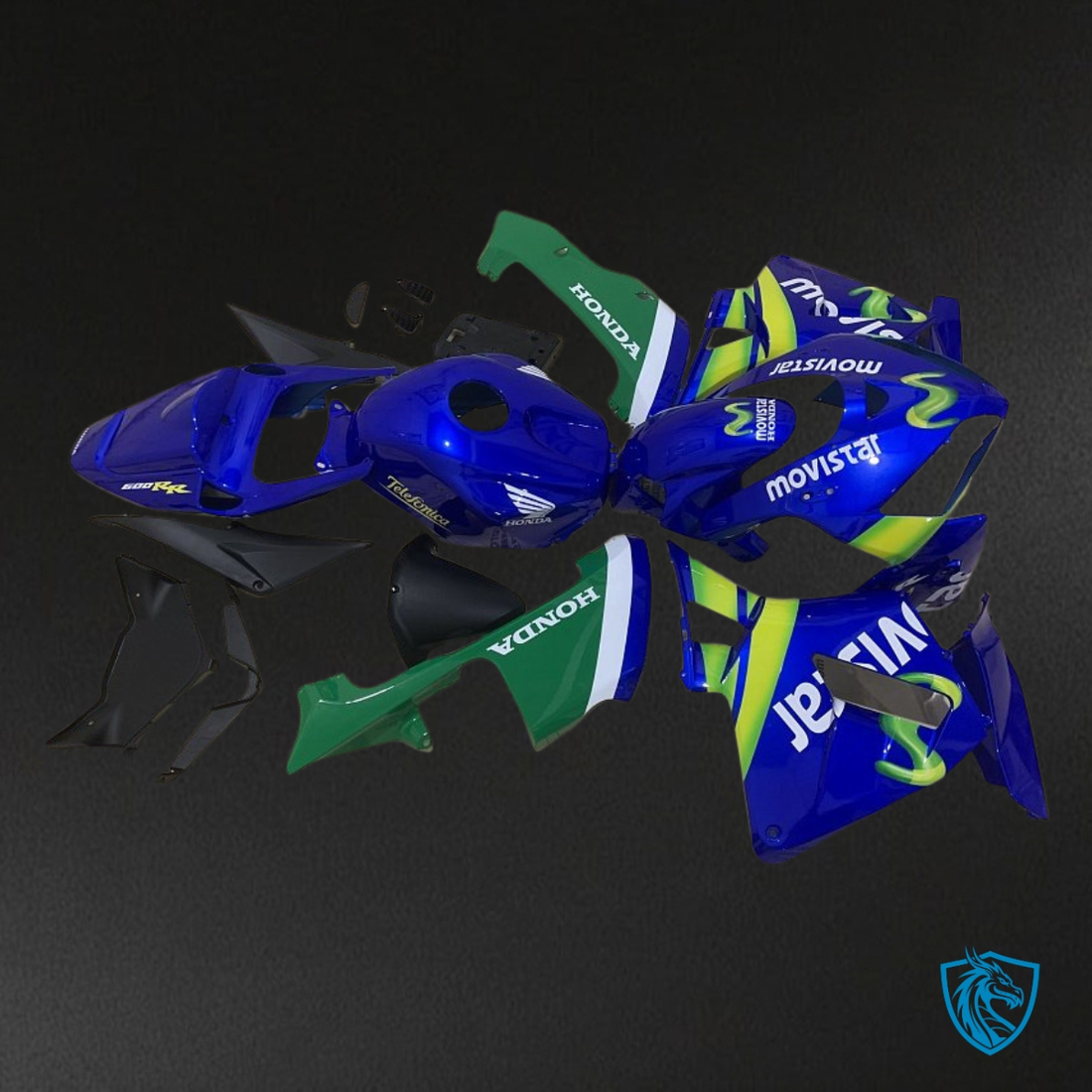 Honda CBR600RR (2005-2006) Blue & Green Movistar Fairing Kit | ABS Bodywork