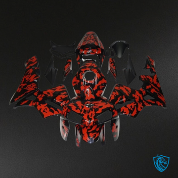 Honda CBR600RR (2005-2006) Red & Black Camo Fairing Kit | ABS Bodywork