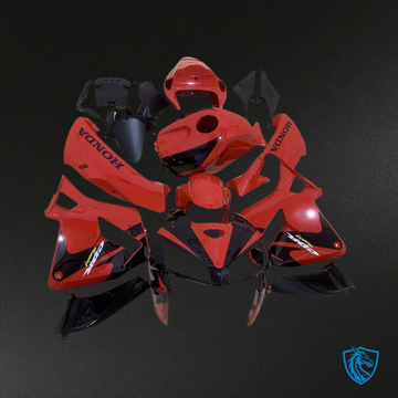 Honda CBR600RR (2005-2006) Gloss Red & Black - MERGEment Motorcycle Fairings Kit