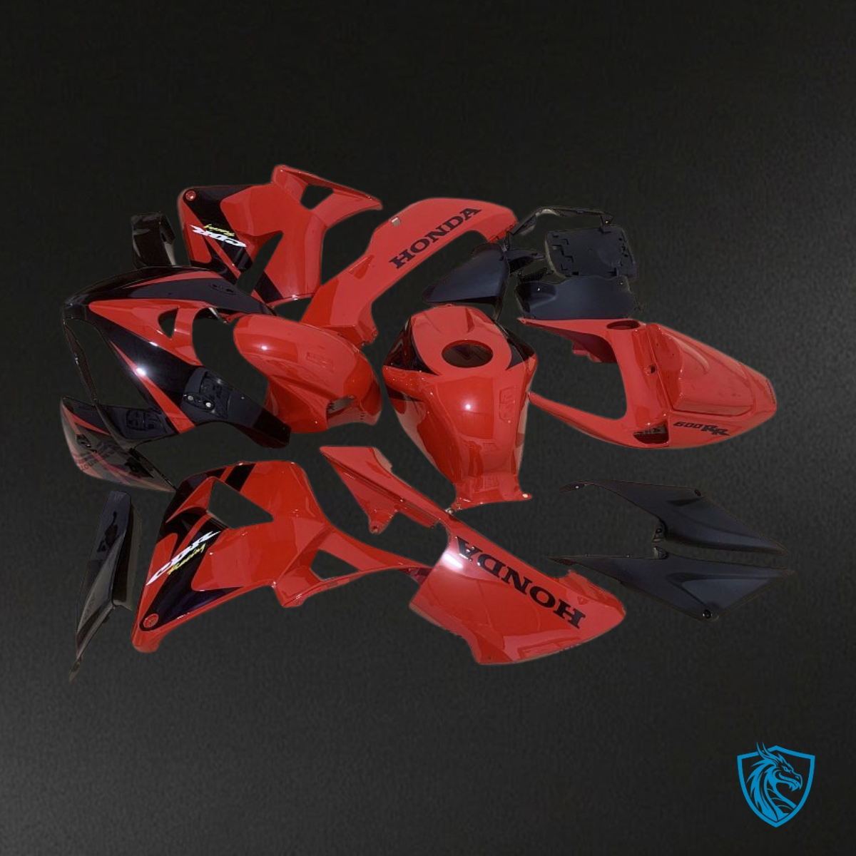 Honda CBR600RR (2005-2006) Gloss Red & Black - MERGEment Motorcycle Fairings Kit