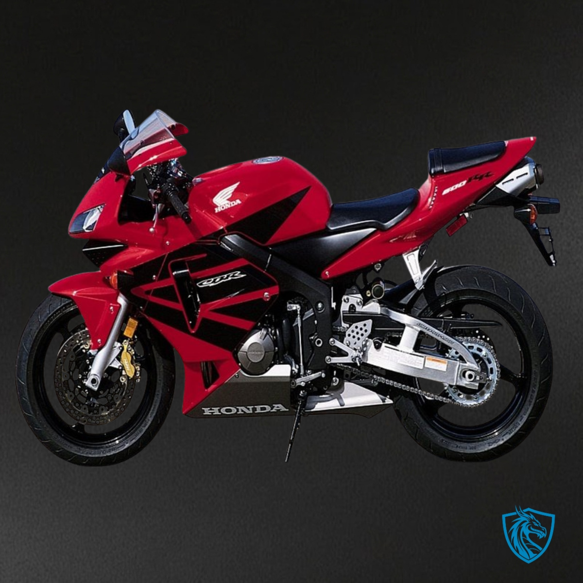Honda CBR600RR (2005-2006) Red & Black with Stripes - Custom ABS Fairing Kit