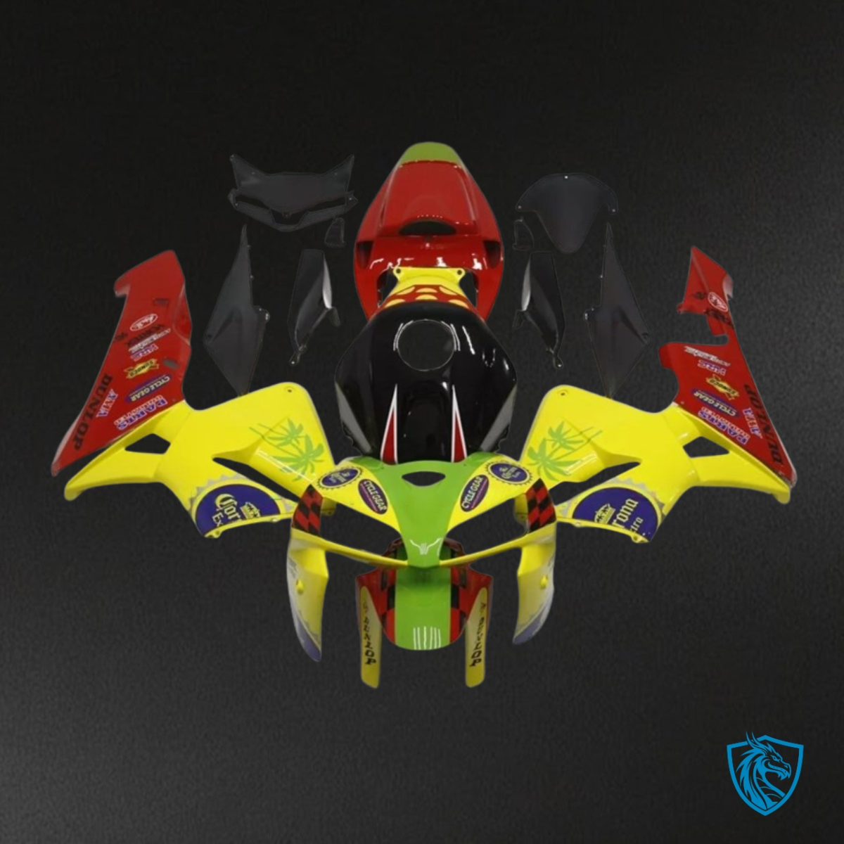 Honda CBR600RR (2005-2006) Red & Yellow Corona Extra Fairing Kit - Aftermarket ABS Bodywork