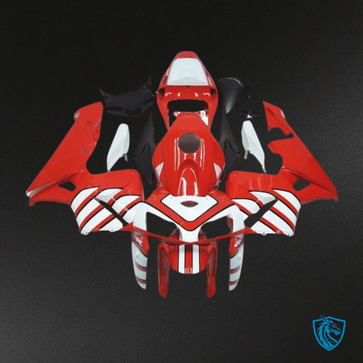 Honda CBR600RR (2005-2006) Red & White Stripes Fairing Kit | ABS Bodywork