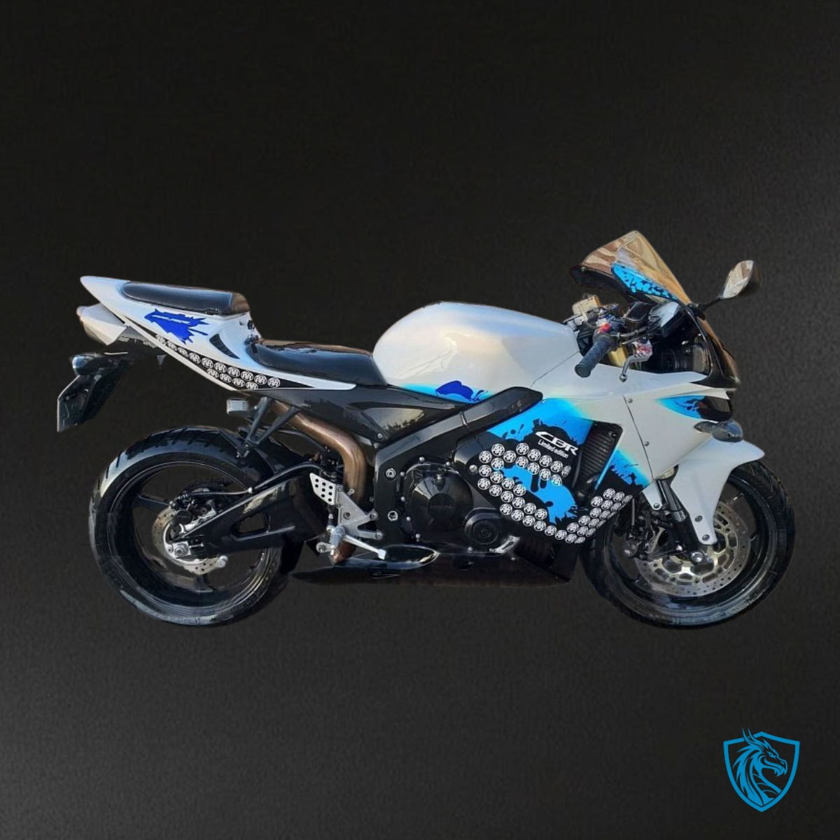 Honda CBR600RR (2005-2006) Glossy Blue, White & Black - Aftermarket ABS Bodywork