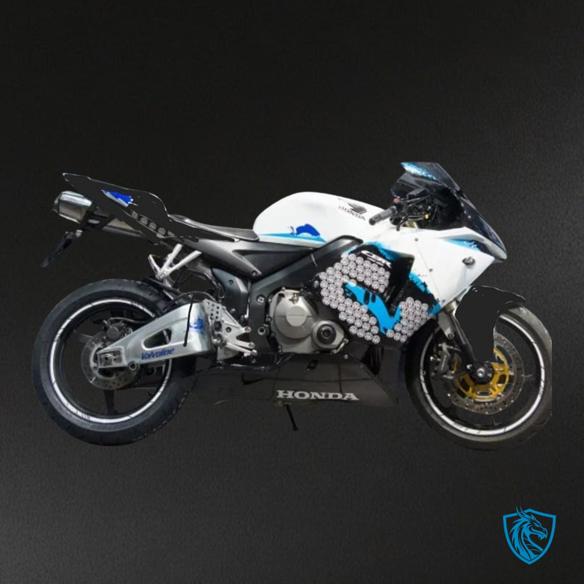 Honda CBR600RR (2005-2006) Glossy Blue, White & Black - Aftermarket ABS Bodywork