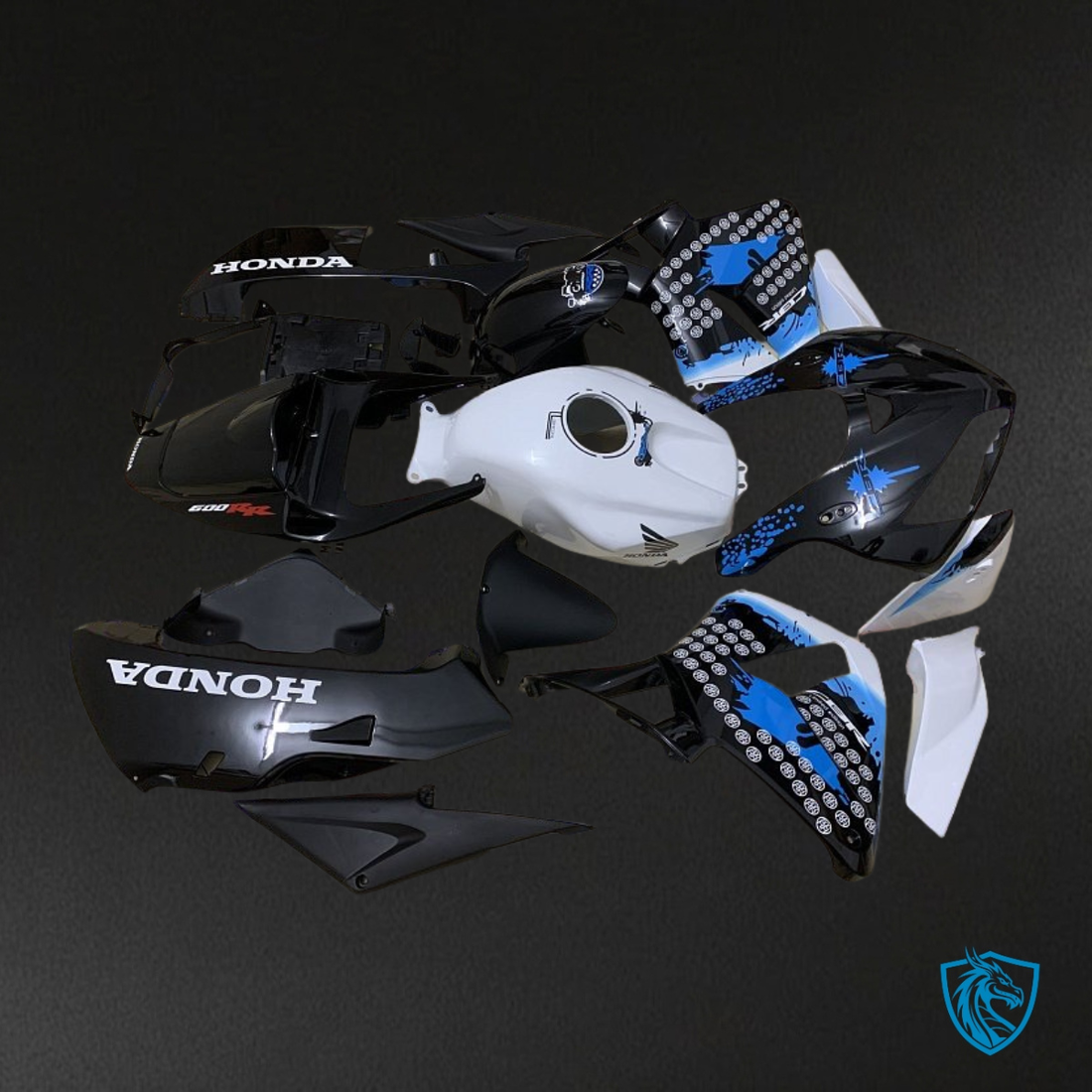 Honda CBR600RR (2005-2006) Glossy Blue, White & Black - Aftermarket ABS Bodywork