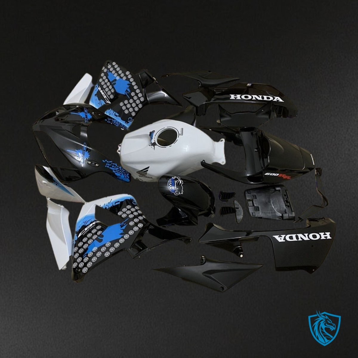 Honda CBR600RR (2005-2006) Glossy Blue, White & Black - Aftermarket ABS Bodywork