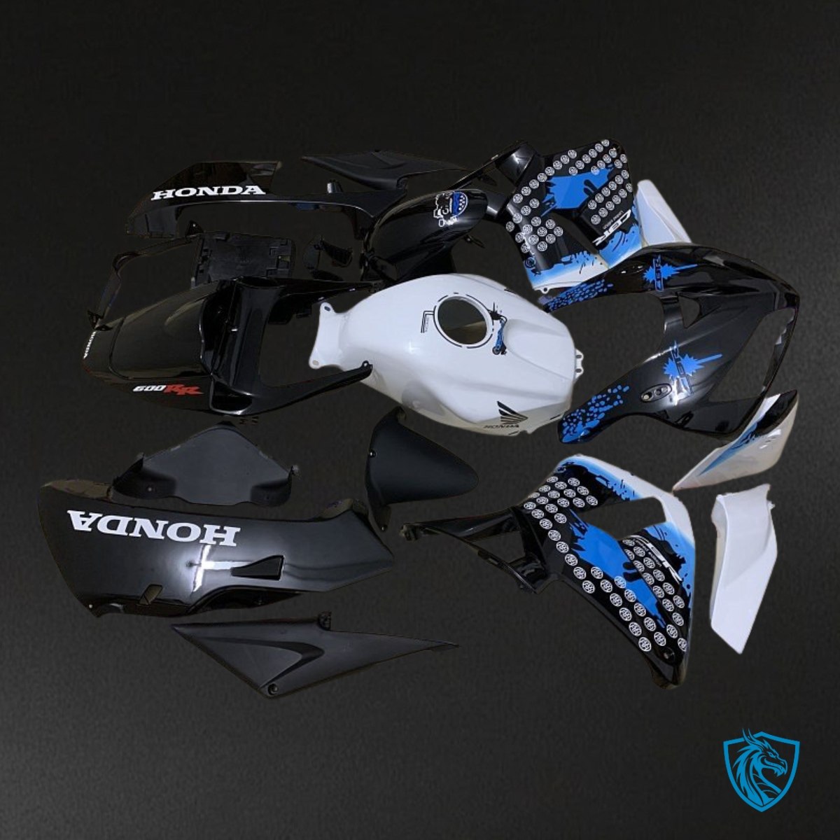 Honda CBR600RR (2005-2006) White & Black - MERGEment Motorcycle Fairings Kit