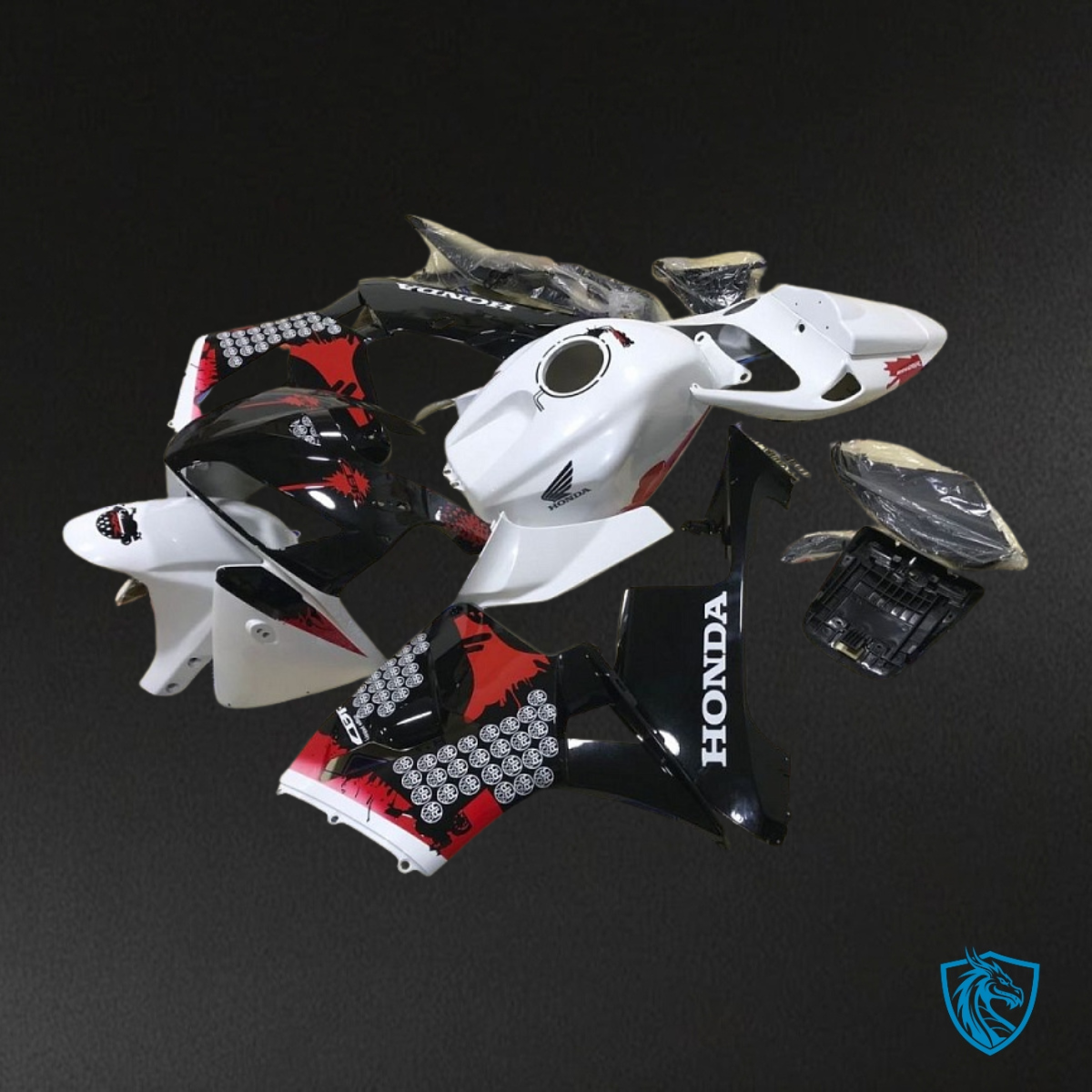 Honda CBR600RR (2005-2006) White & Black - MERGEment Motorcycle Fairings Kit
