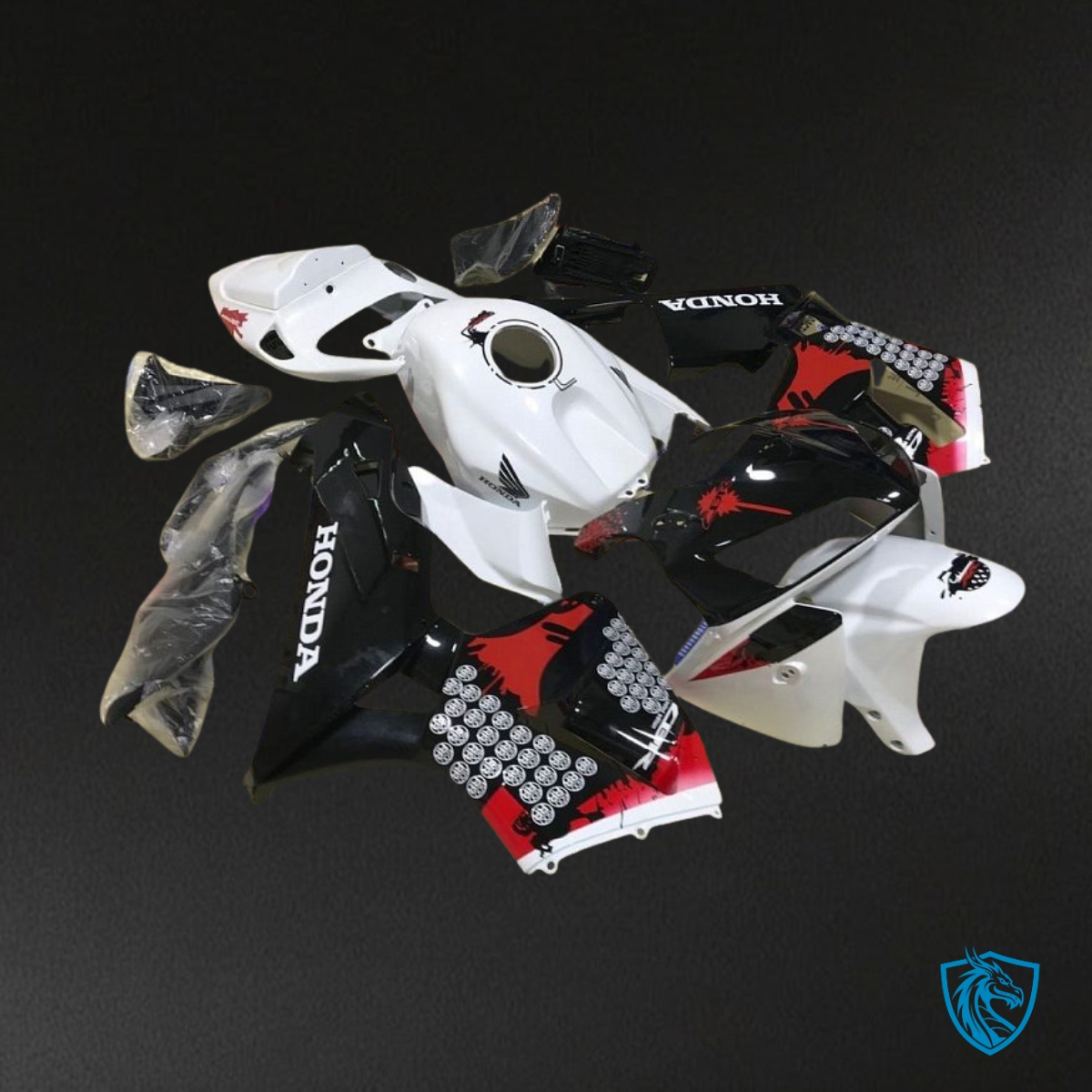 Honda CBR600RR (2005-2006) White & Black - MERGEment Motorcycle Fairings Kit