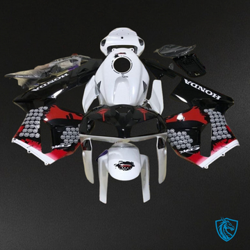 Honda CBR600RR (2005-2006) White & Black - Custom ABS Fairing Kit