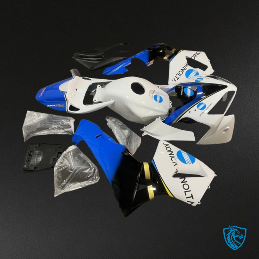 Honda CBR600RR (2005-2006) White, Blue & Black - MERGEment Motorcycle Fairings Kit