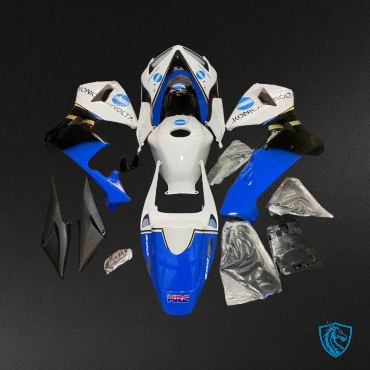 Honda CBR600RR (2005-2006) White, Blue & Black - MERGEment Motorcycle Fairings Kit