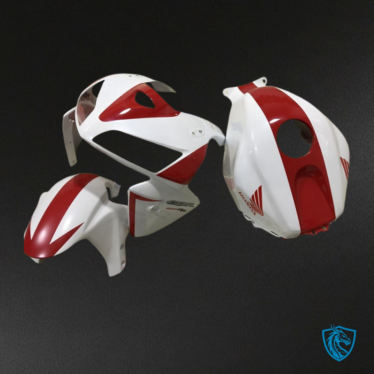 Honda CBR600RR (2005-2006) White & Red - Custom ABS Fairing Kit