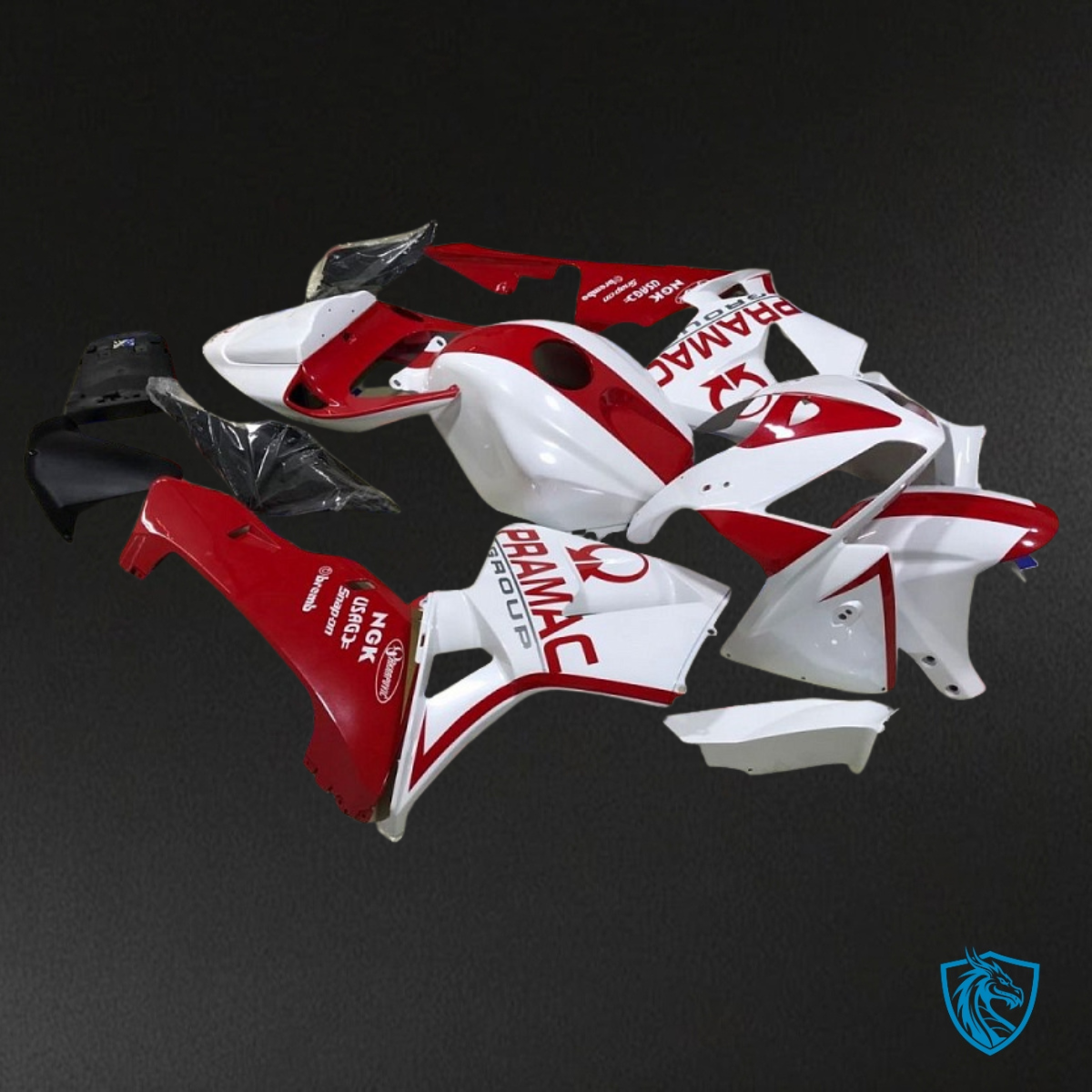 Honda CBR600RR (2005-2006) White & Red Fairing Kit | ABS Bodywork