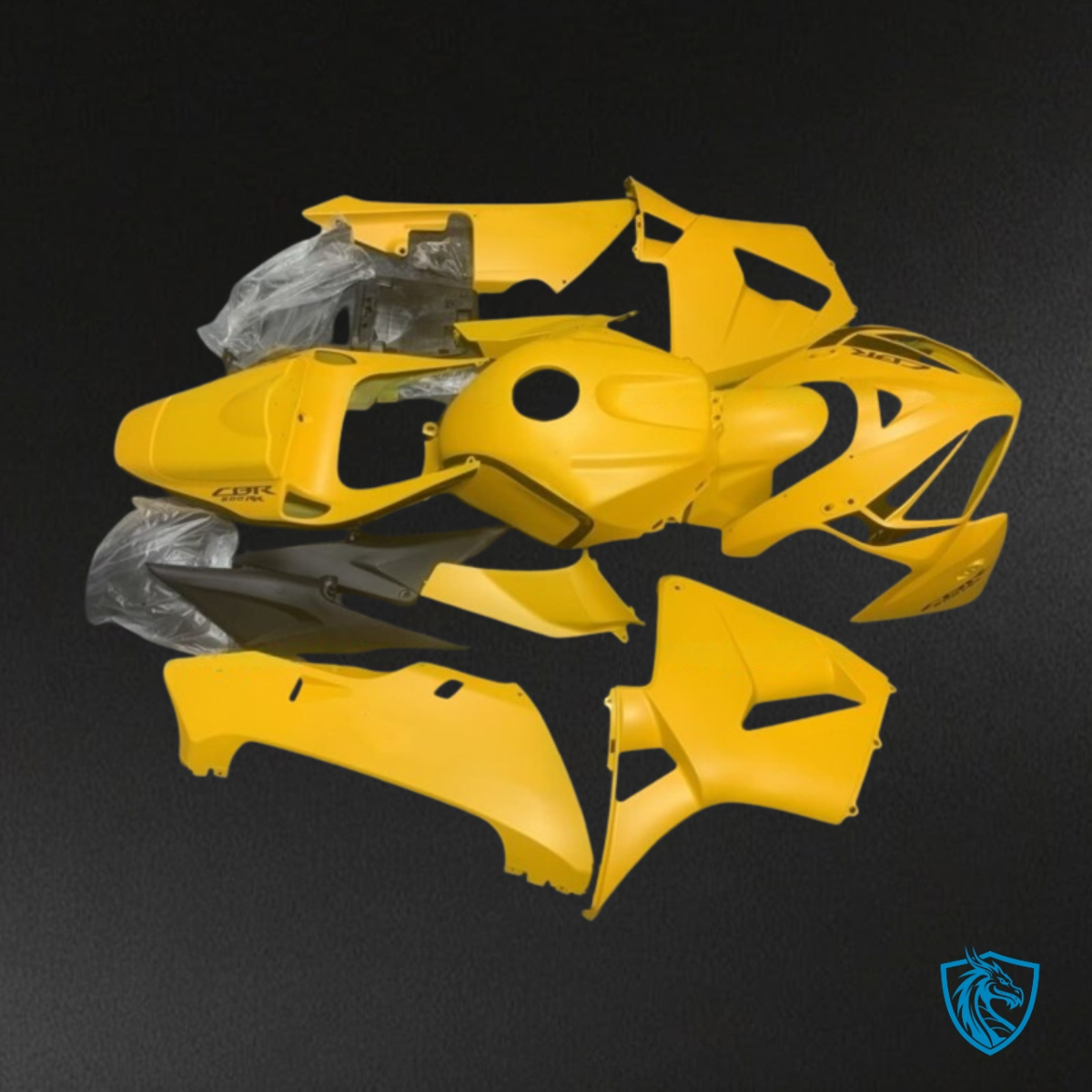 Honda CBR600RR (2005-2006) Matte Yellow Plastic Kit - Aftermarket ABS Bodywork