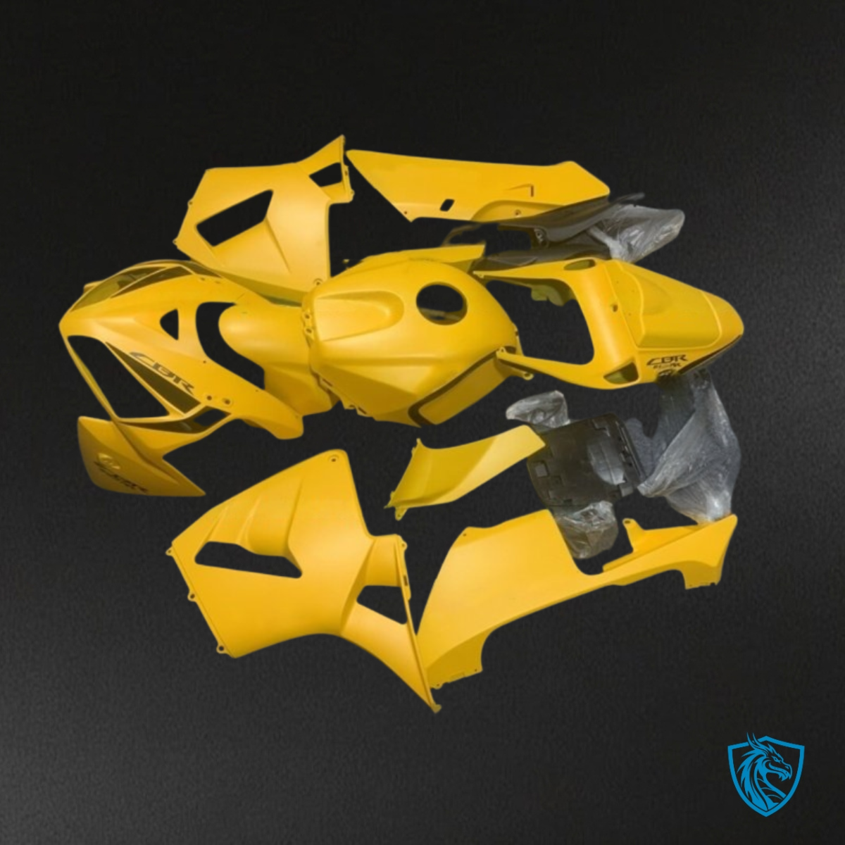 Honda CBR600RR (2005-2006) Matte Yellow Plastic Kit - Aftermarket ABS Bodywork