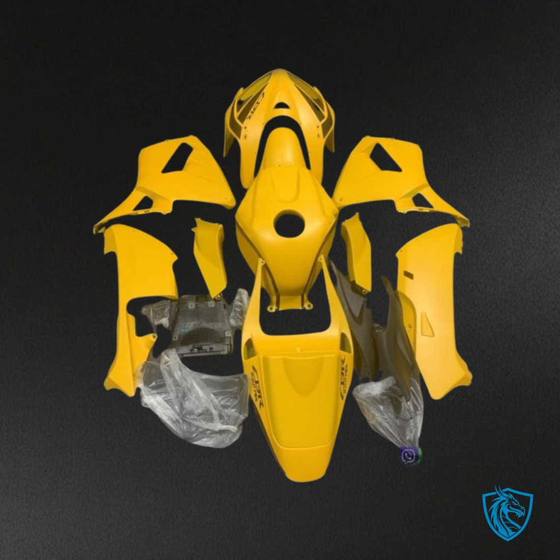 Honda CBR600RR (2005-2006) Matte Yellow Plastic Kit - Aftermarket ABS Bodywork