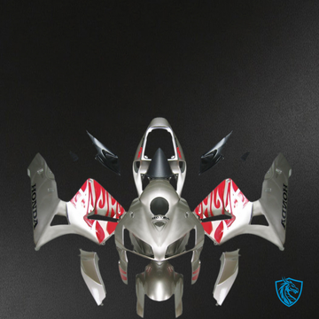 Honda CBR600RR (2005-2006) Silver & Red Generic - MERGEment Motorcycle Fairings Kit