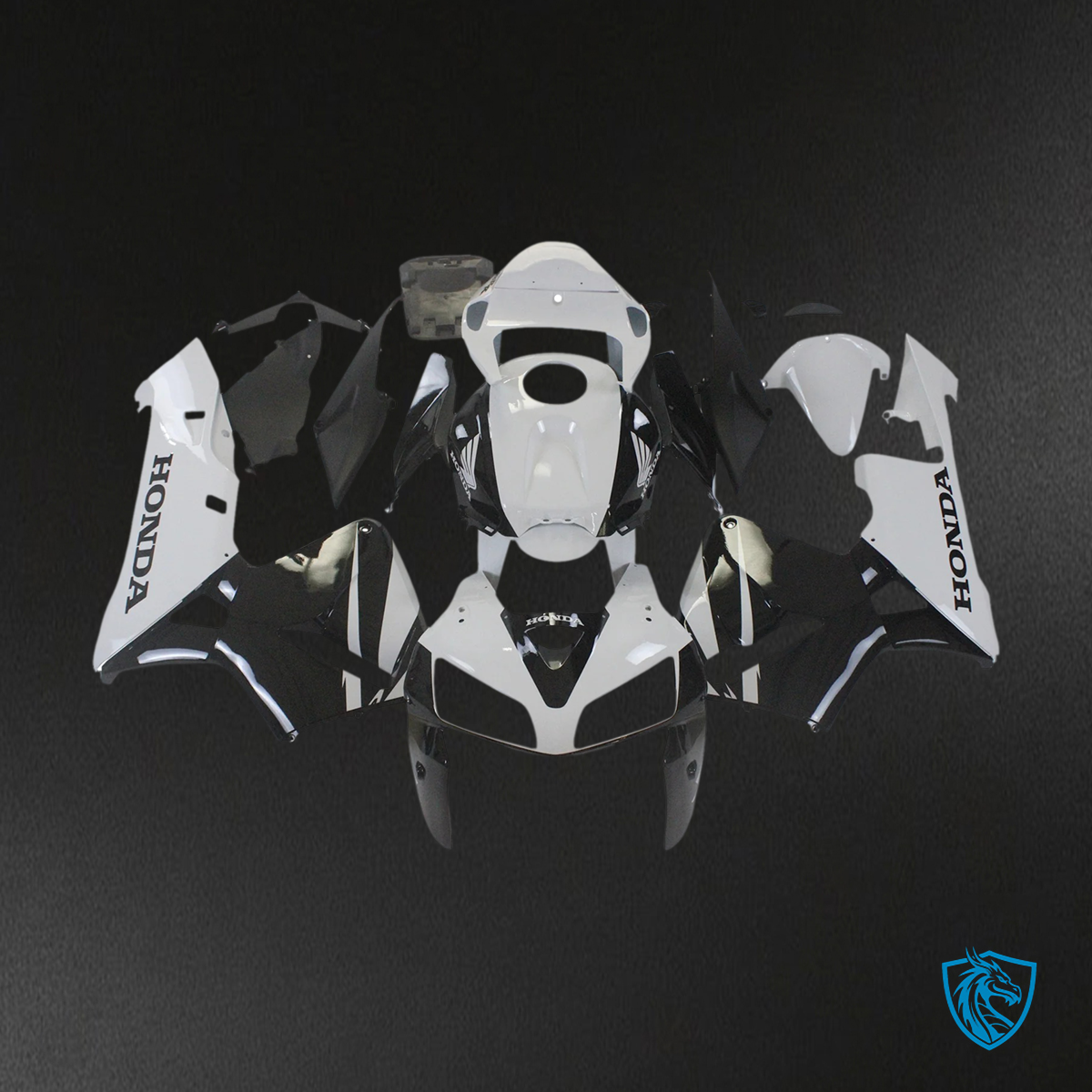 Honda CBR600RR (2005-2006) White & Black - Fairing Kit