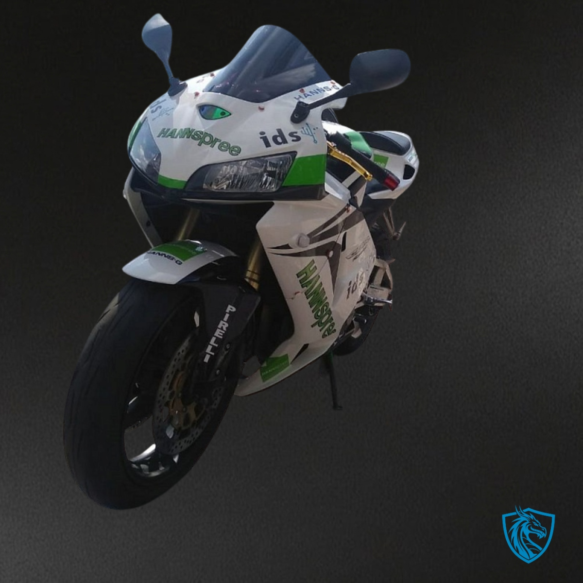 Honda CBR600RR (2005-2006) White & Green with Logo - MERGEment Motorcycle Fairings Kit