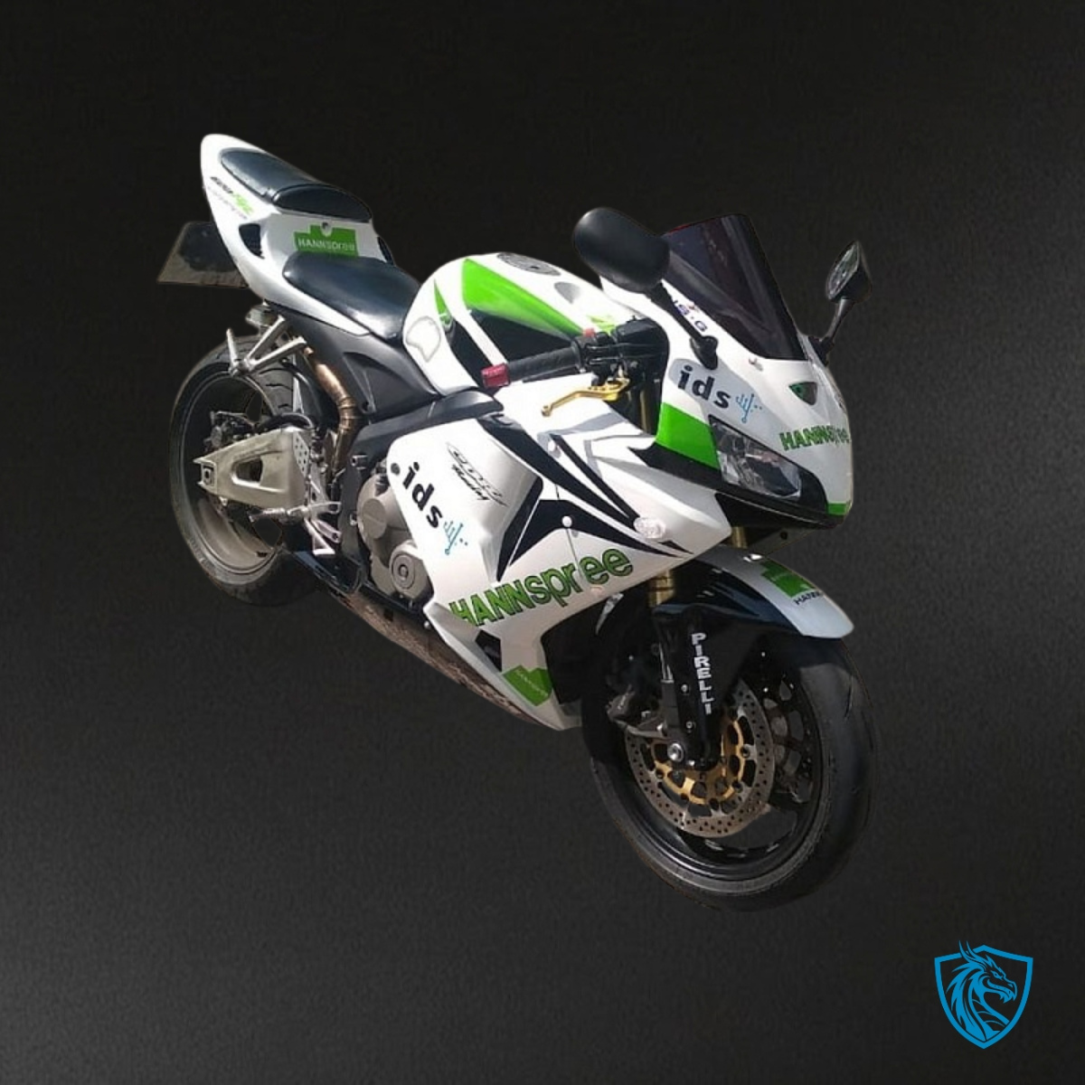 Honda CBR600RR (2005-2006) White & Green with Logo - MERGEment Motorcycle Fairings Kit