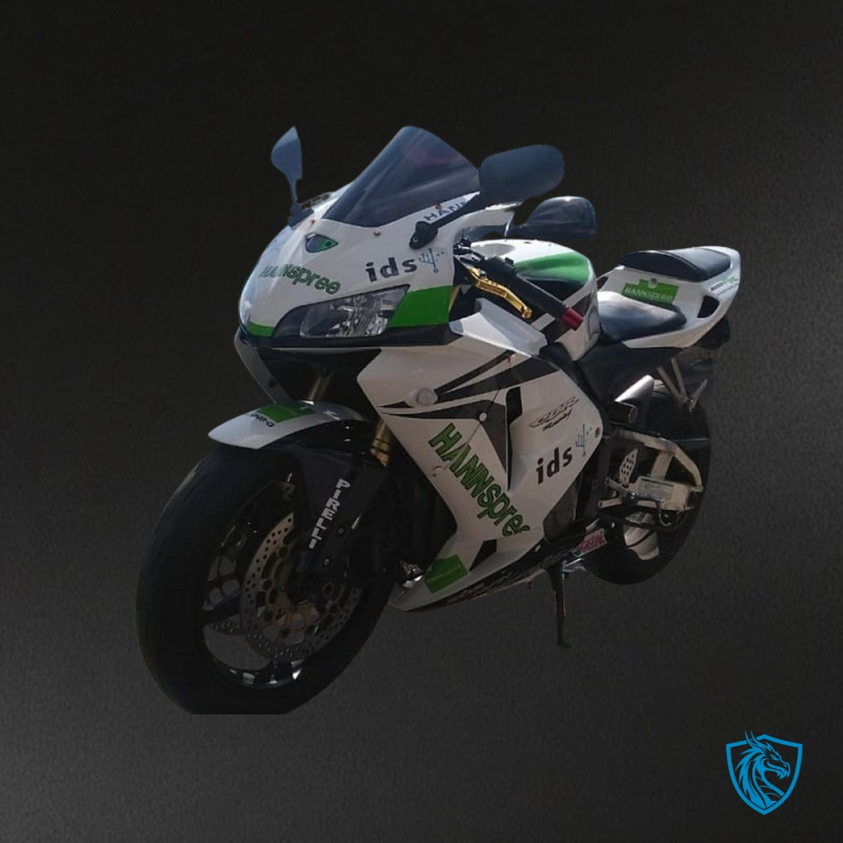 Honda CBR600RR (2005-2006) White & Green with Logo - MERGEment Motorcycle Fairings Kit