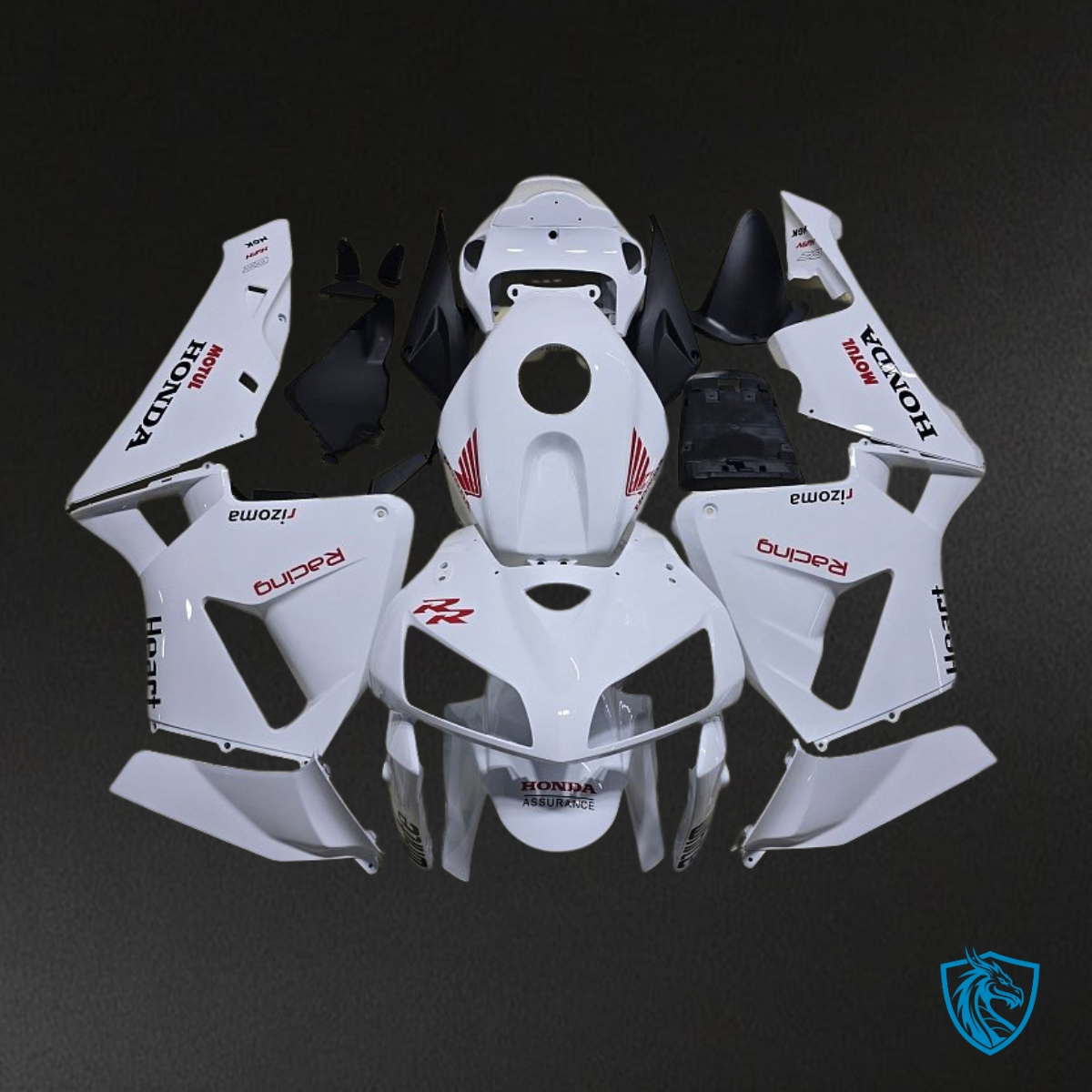 Honda CBR600RR (2005-2006) White Fairing Kit - Aftermarket ABS Bodywork