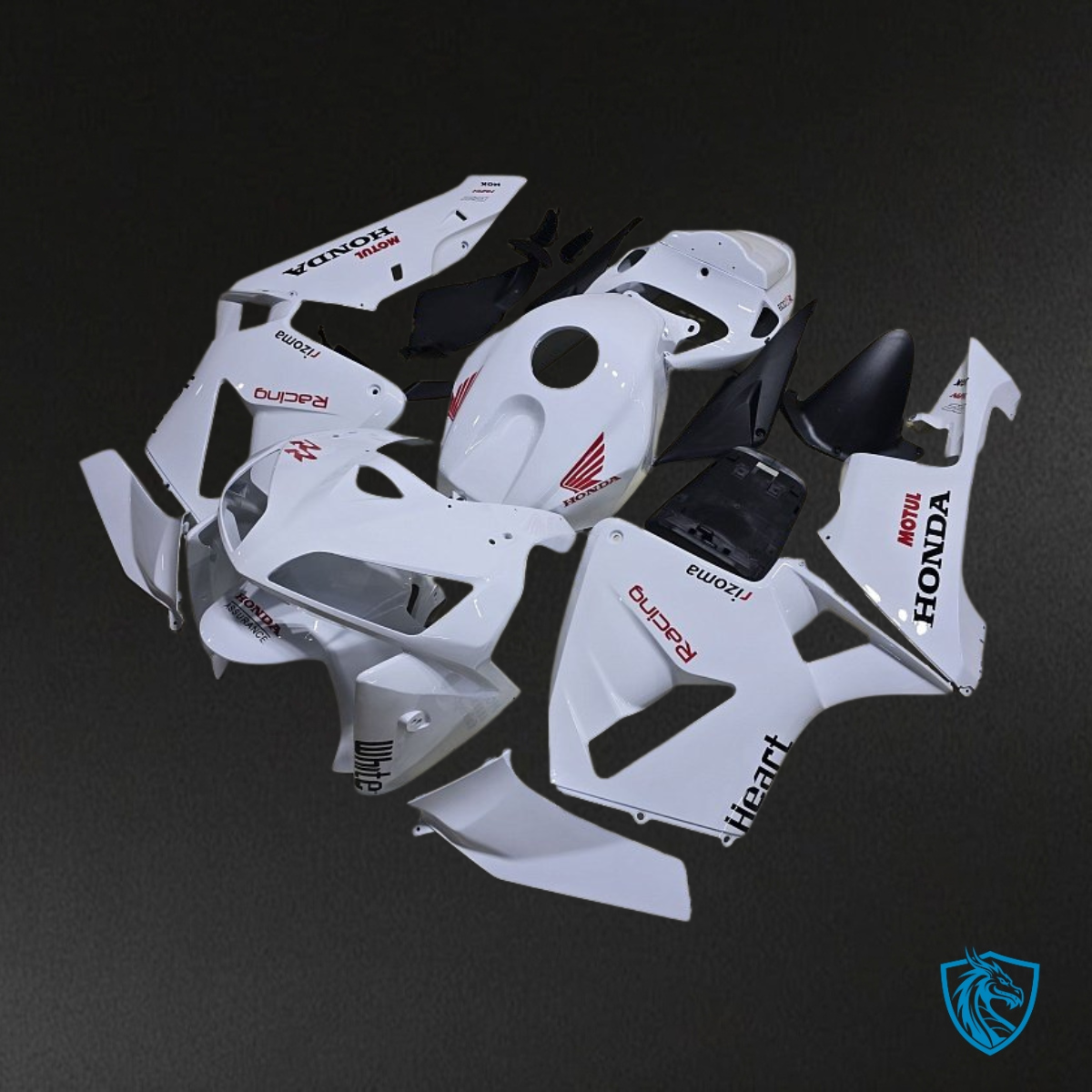 Honda CBR600RR (2005-2006) White Fairing Kit - Aftermarket ABS Bodywork