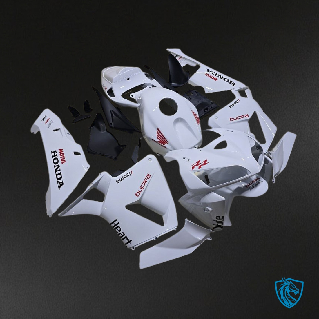 Honda CBR600RR (2005-2006) White Fairing Kit - Aftermarket ABS Bodywork