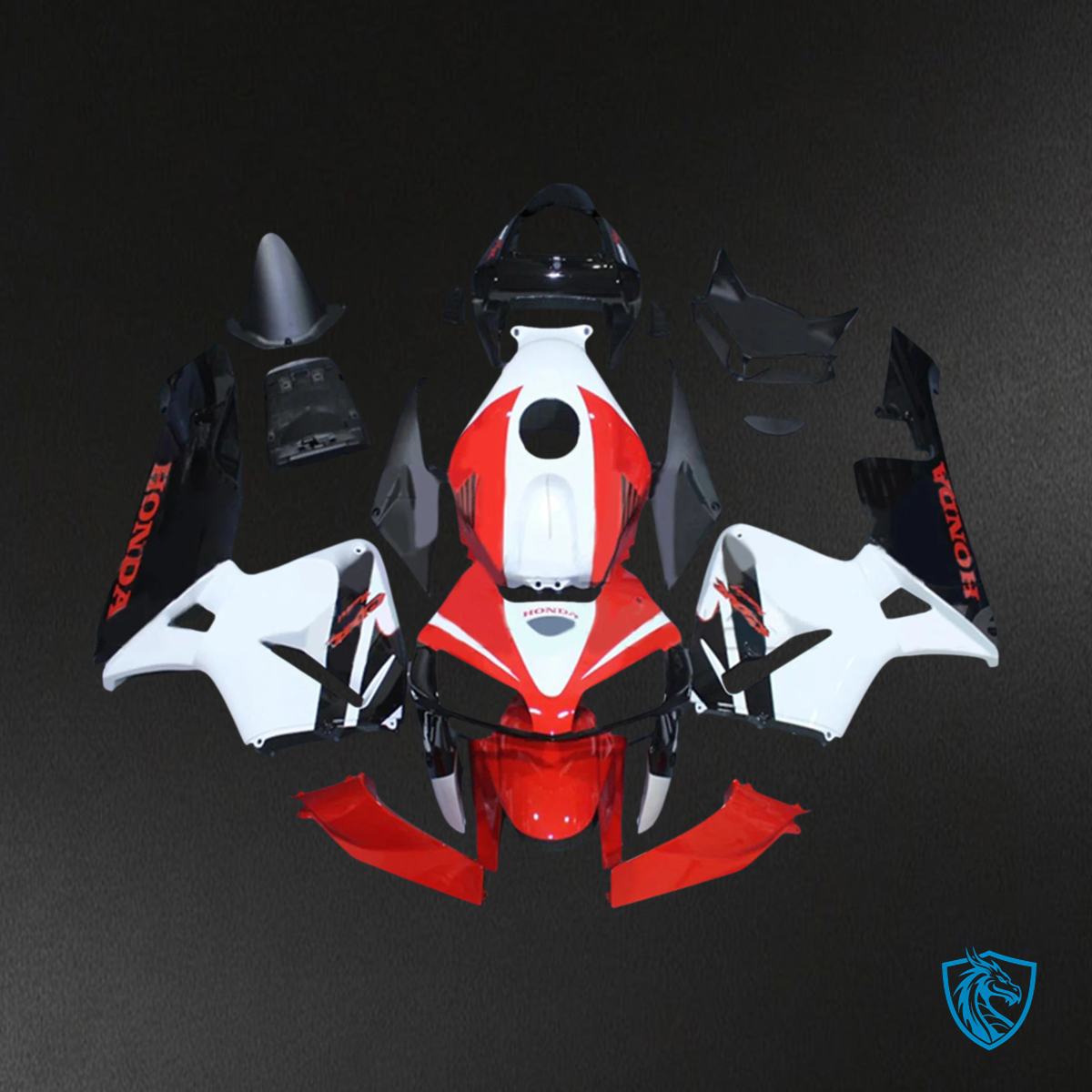 Honda CBR600RR (2005-2006) White Red & Black - Fairing Kit