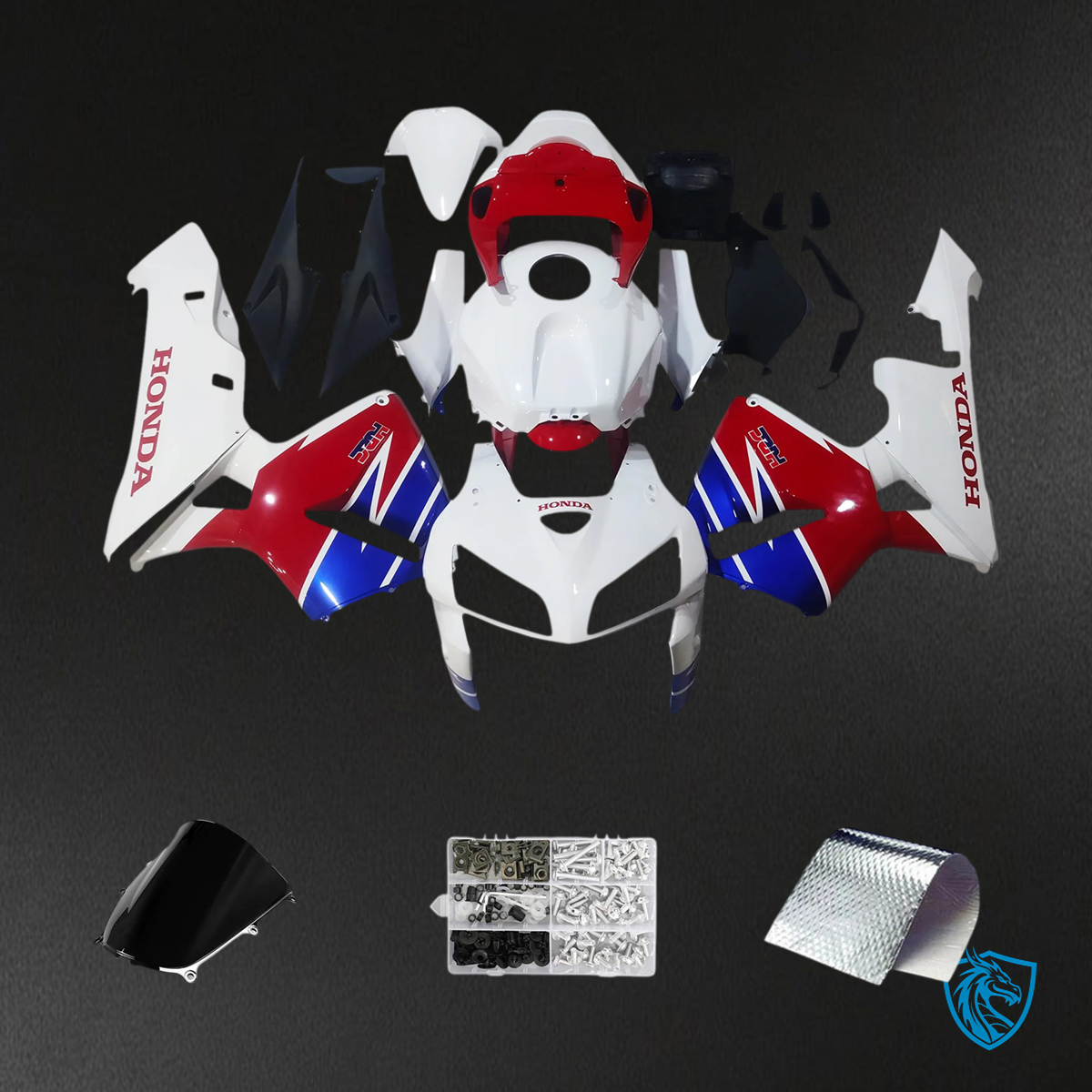 Honda CBR600RR (2005-2006) White & Red - Fairing Kit