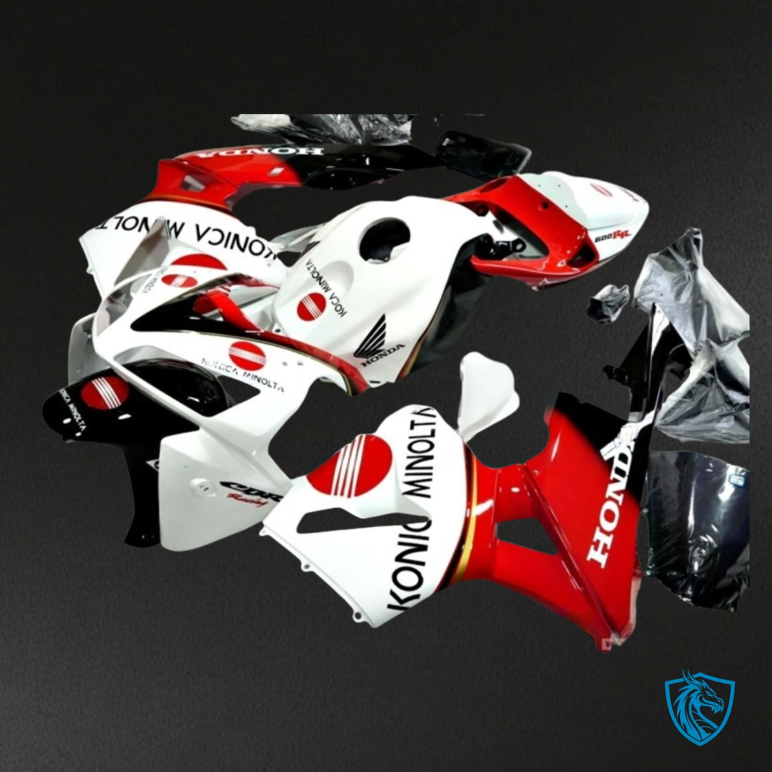 Honda CBR600RR (2005-2006) White, Red & Black Fairing Kit | ABS Bodywork