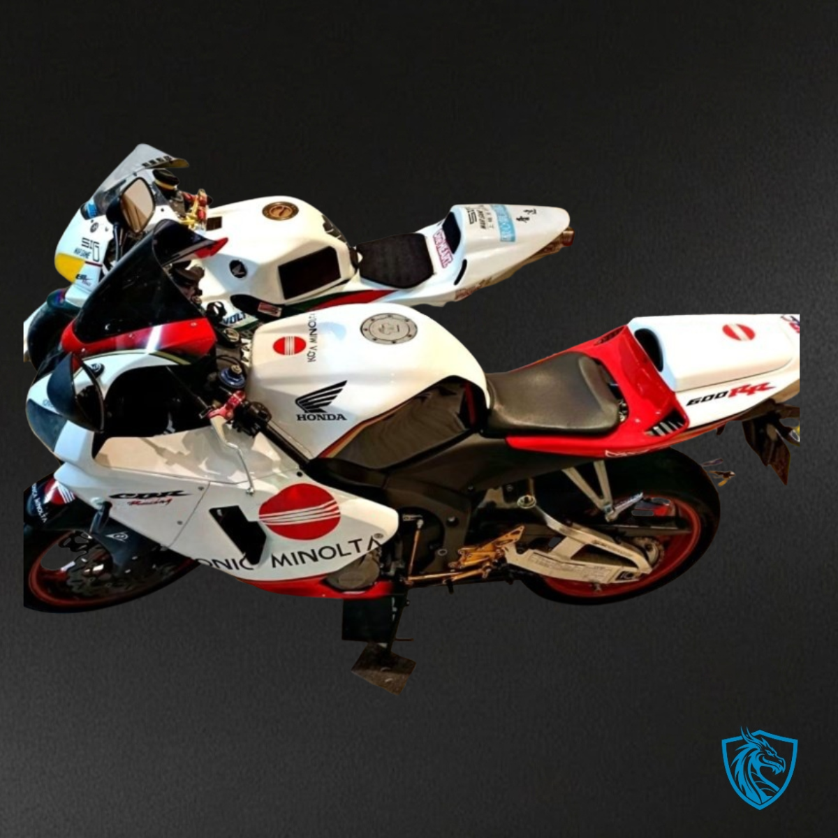Honda CBR600RR (2003-2004) White, Red & Black - MERGEment Motorcycle Fairings Kit