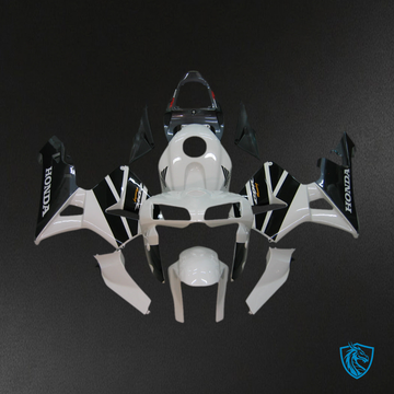 Honda CBR600RR (2005-2006) White & Black Racing Generic Fairings Kit - Aftermarket ABS Bodywork