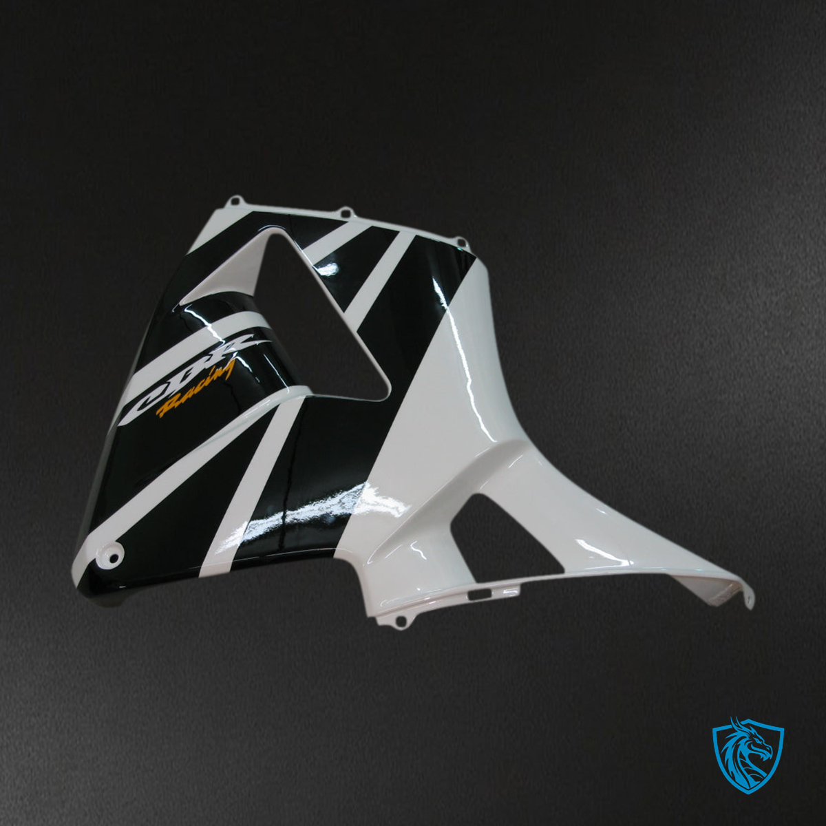 Honda CBR600RR (2005-2006) White & Black Racing Generic Fairings Kit - Aftermarket ABS Bodywork