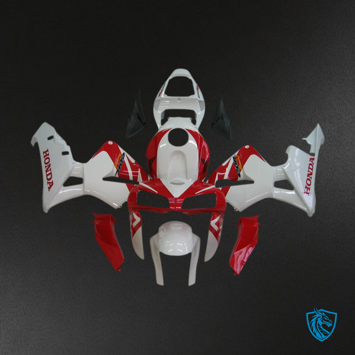 Honda CBR600RR (2005-2006) White & Red Racing Generic Fairings Kit | ABS Bodywork