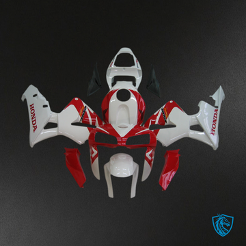 Honda CBR600RR (2005-2006) White & Red Racing Generic Fairings Kit | ABS Bodywork