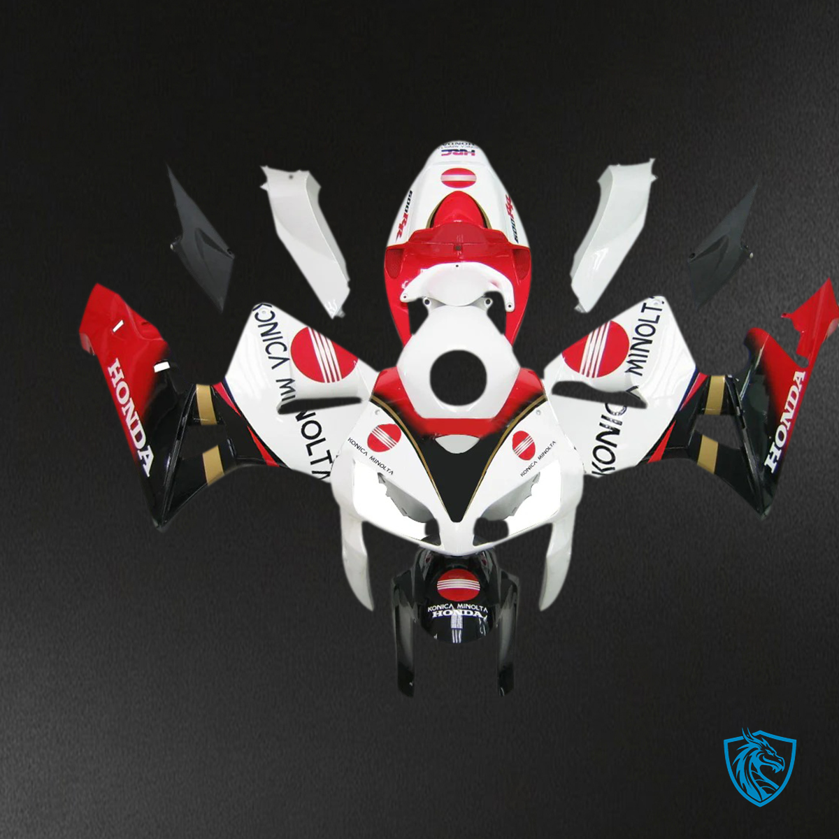 Honda CBR600RR (2005-2006) White & Red - Fairing Kit