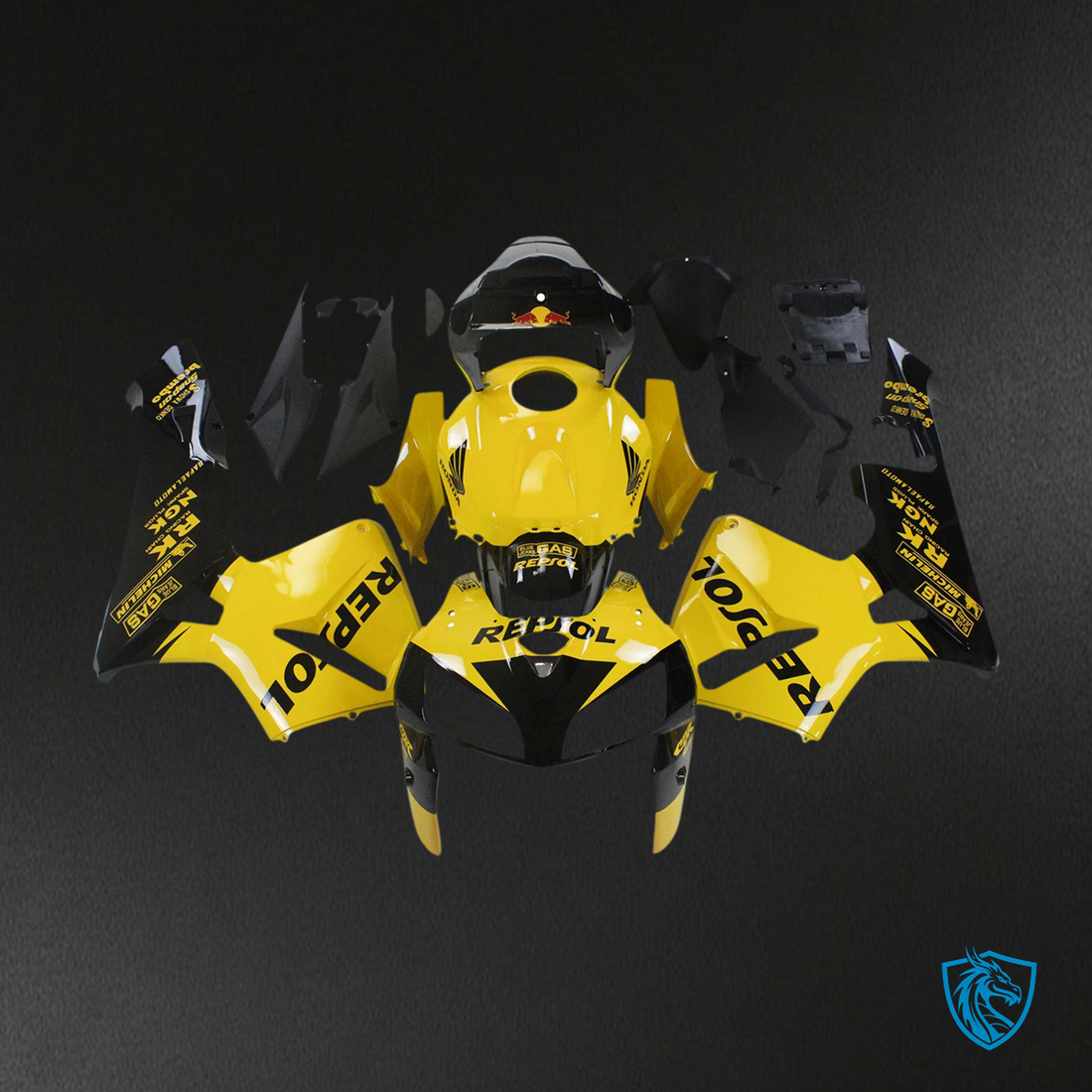 Honda CBR600RR (2005-2006) Yellow & Black - Fairing Kit