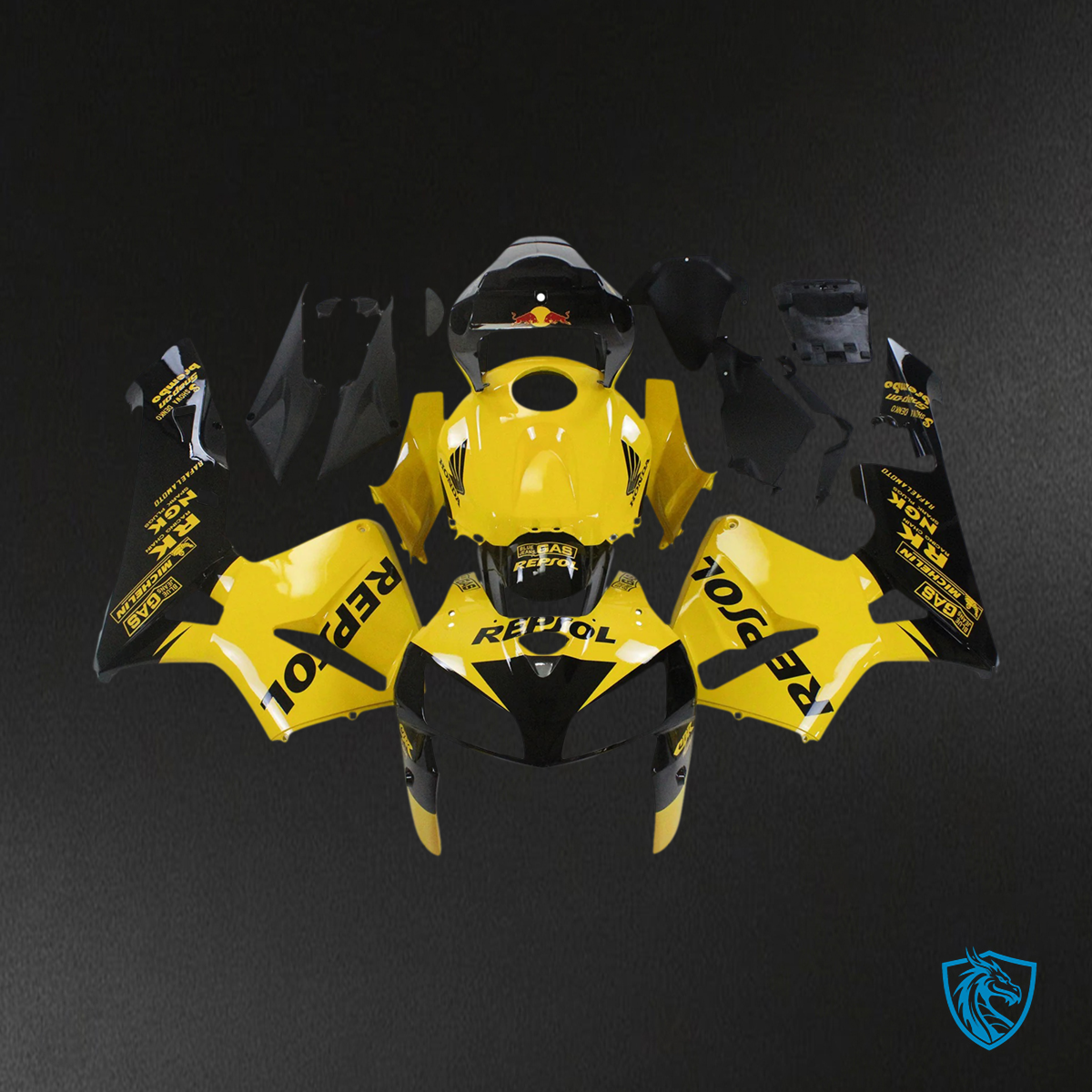 Honda CBR600RR (2005-2006) Yellow & Black - Fairing Kit