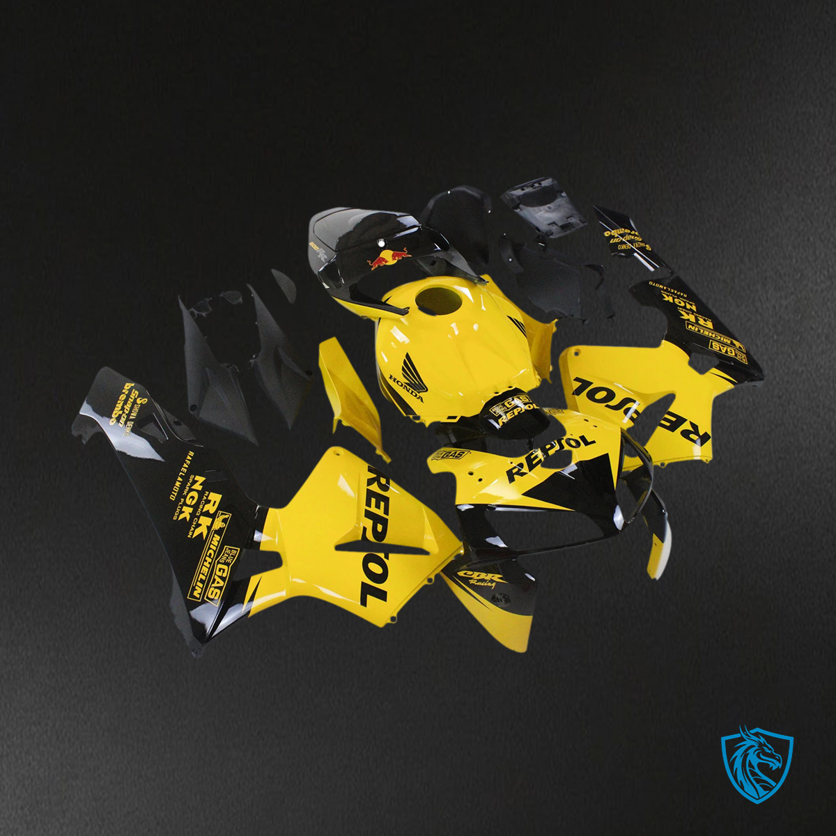 Honda CBR600RR (2005-2006) Yellow & Black - Fairing Kit