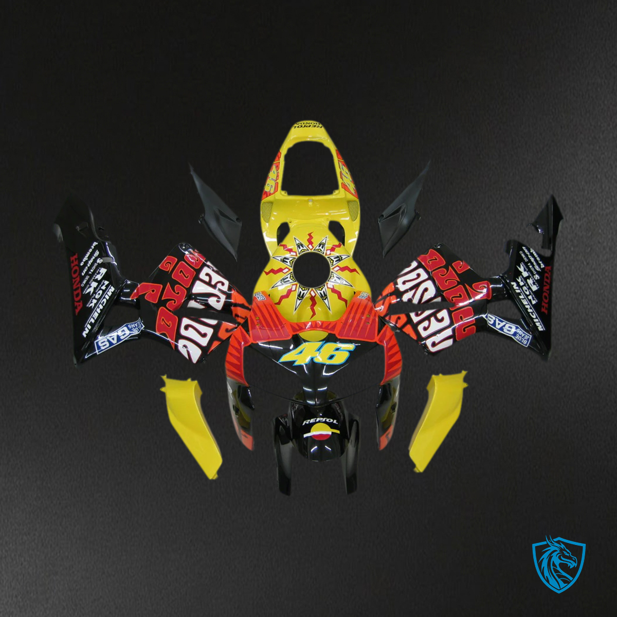 Honda CBR600RR (2005-2006) Yellow & Red - Fairing Kit