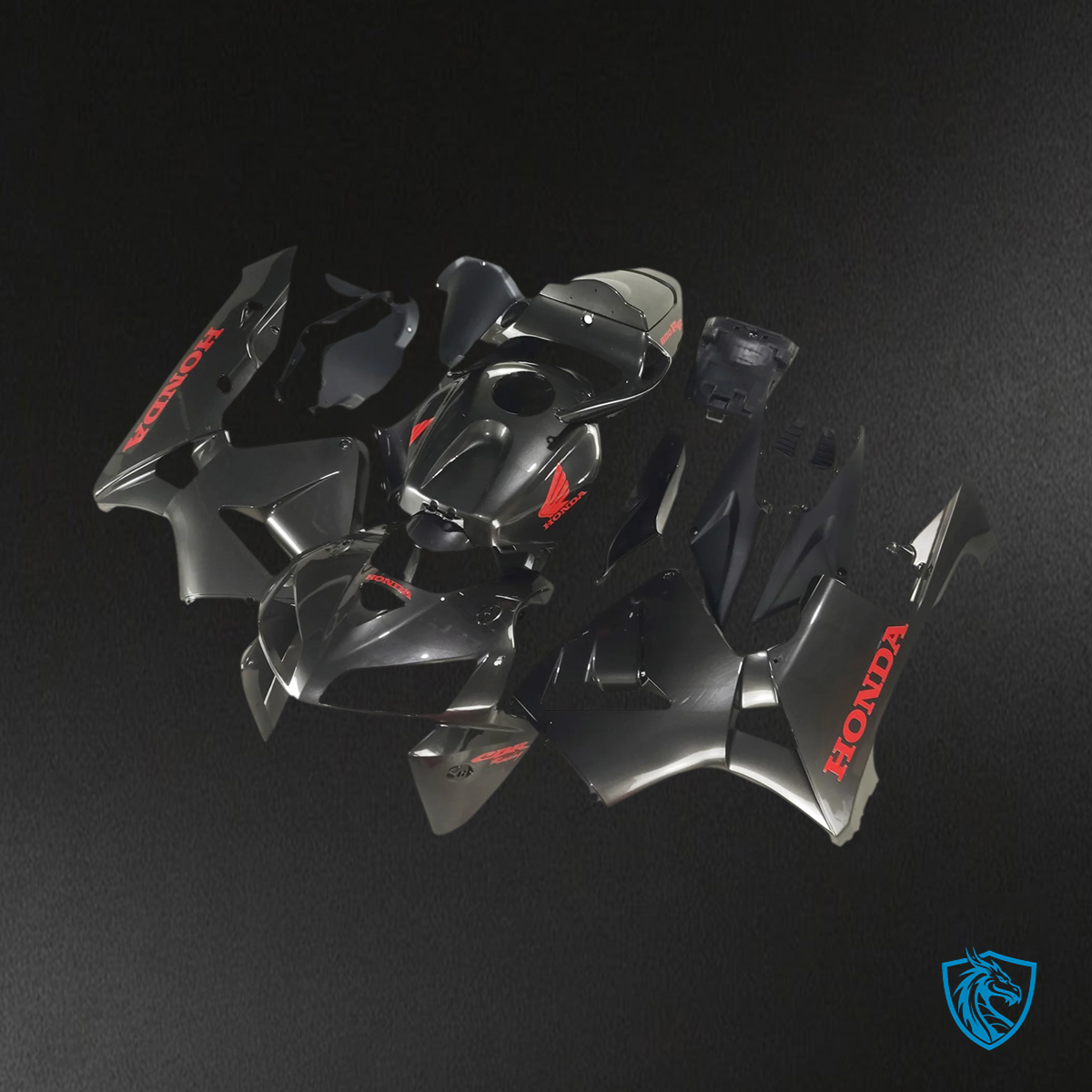 Honda CBR600RR (2005 2006) Black with Red Logo - Fairing Kit