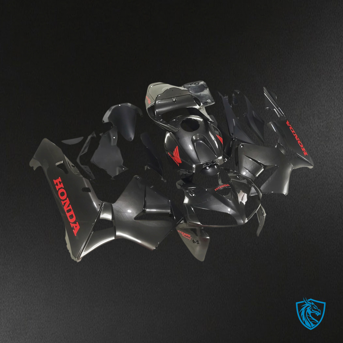 Honda CBR600RR (2005 2006) Black with Red Logo - Fairing Kit