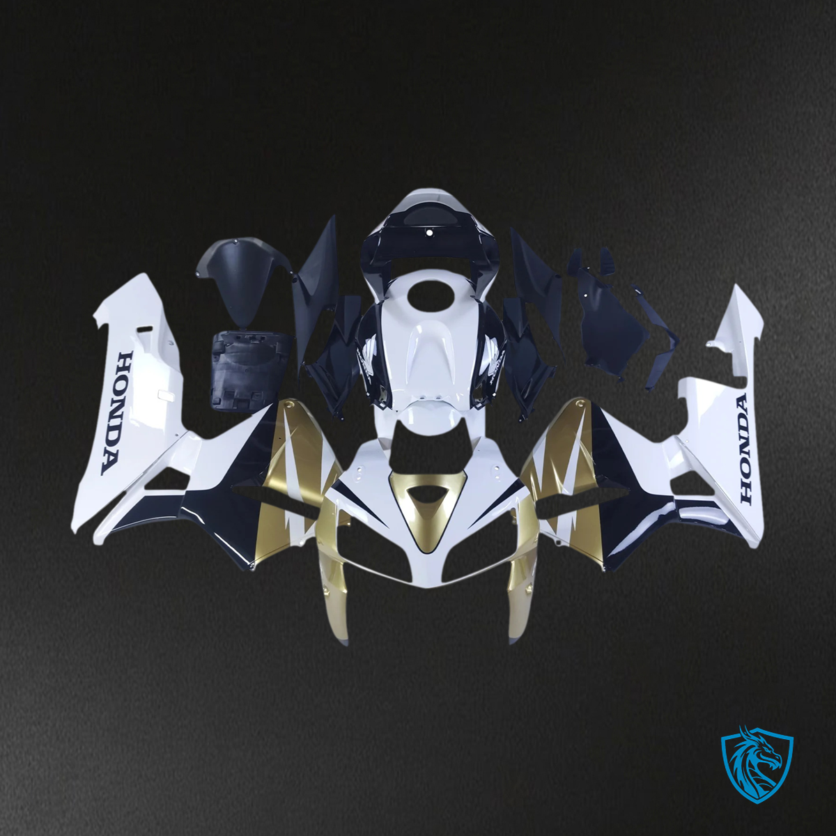 Honda CBR600RR (2005 2006) Gold & White - Fairing Kit