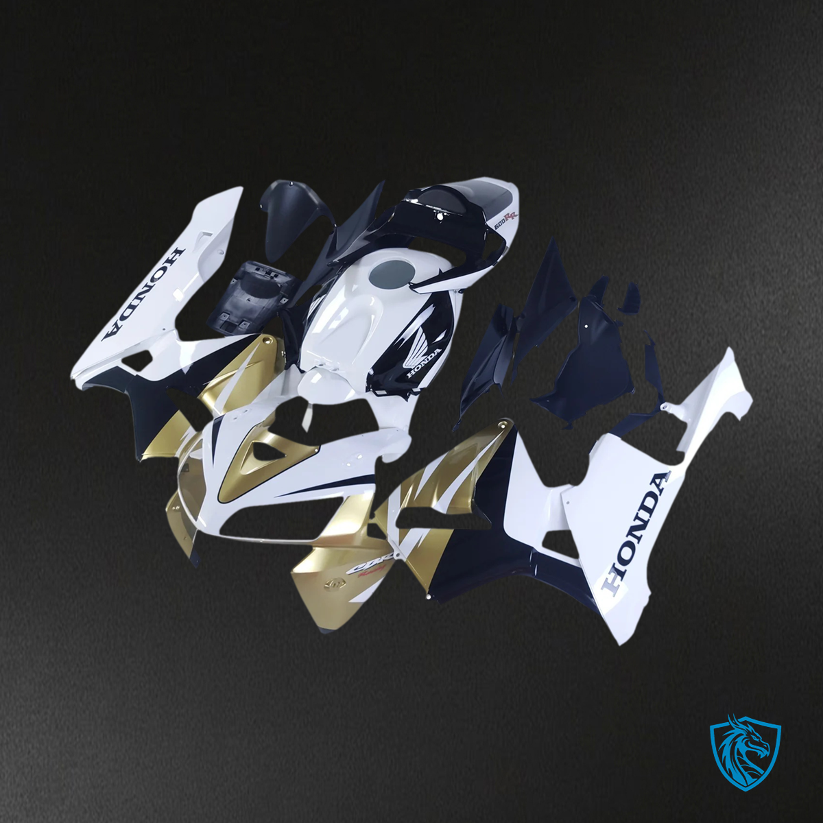Honda CBR600RR (2005 2006) Gold & White - Fairing Kit